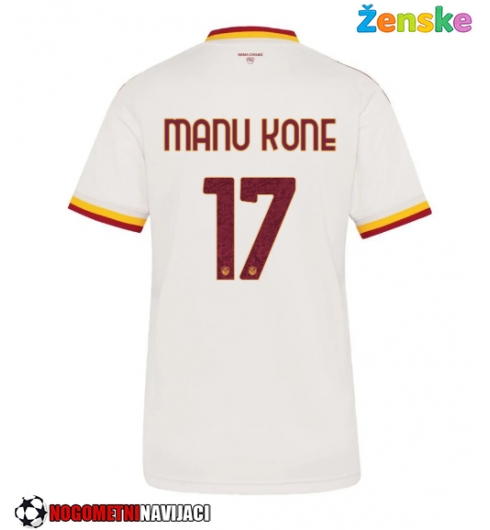 Ženske Nogometnih dresov AS Roma Manu Kone #17 Gostujoči 2026-27 Kratki rokavi Ženske Nogometnih dresov AS Roma Manu Kone #17 Gostujoči 2026-27 Kratki rokavi